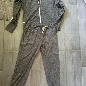 Vuori Charcoal Women's Track Pants and Zip-Up Set